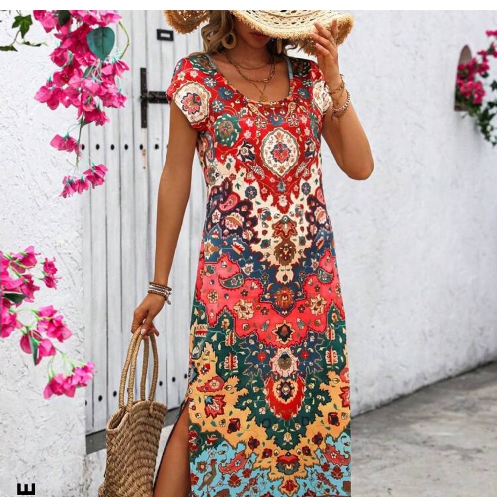 Colorful Bohemian Maxi Dress